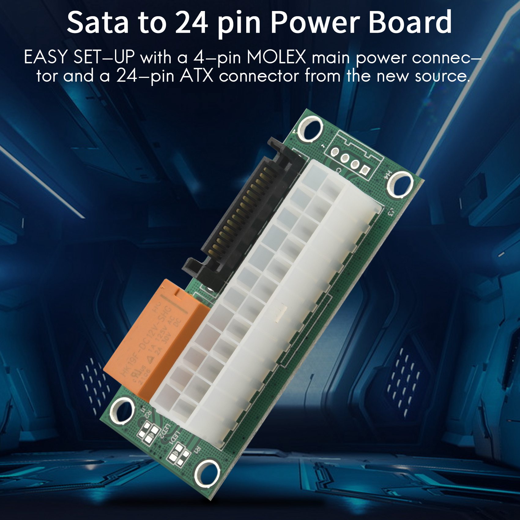 Atx Power Supply - SuperDeals-placa de alimentación Dual PSU, adaptador