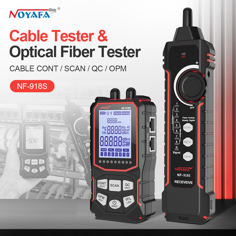 Power Supply Tester - Noyafa-probador de cables de red, pantalla