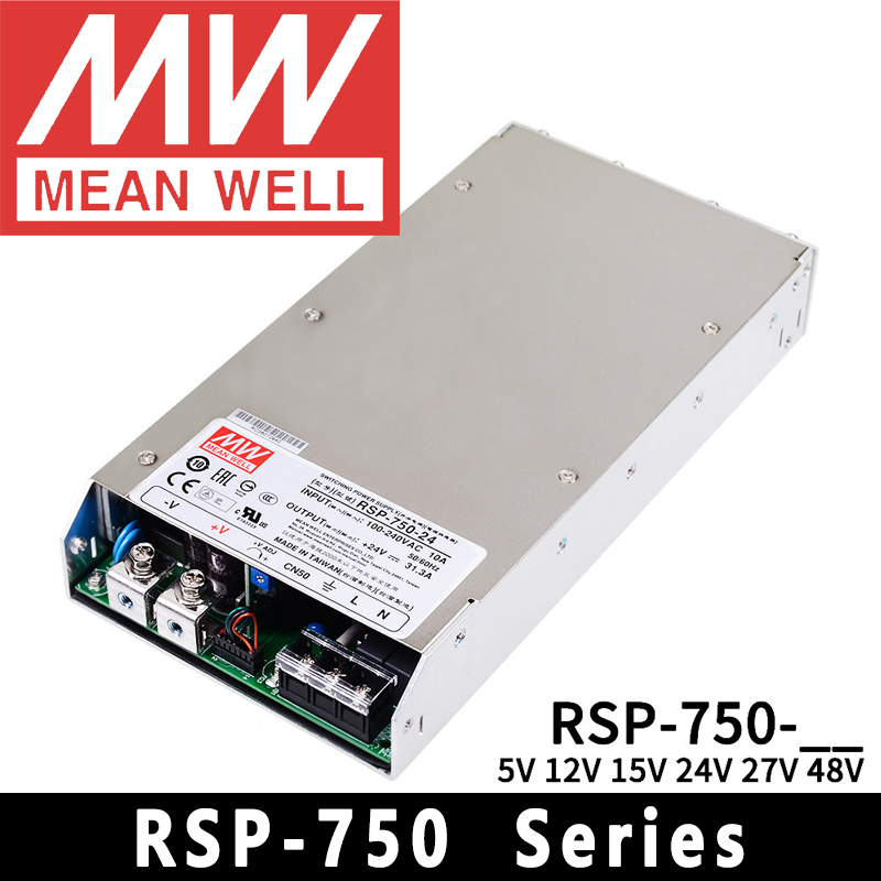 Power Supply 750W - Fuente de alimentación Mean Well RSP-750-5/12/15/24/27/48
