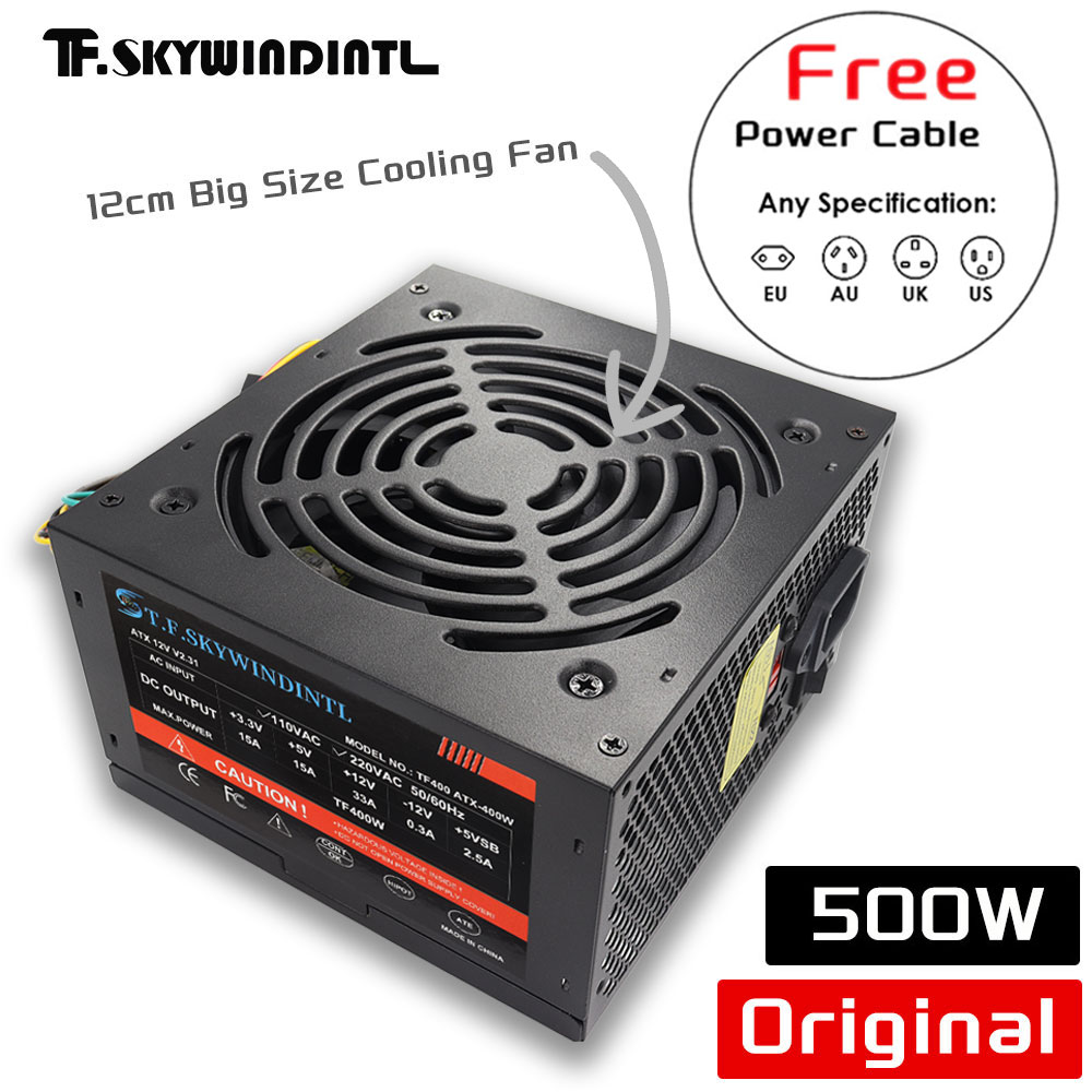 Power Supply 650W - Fuente de alimentación PSU ATX negra