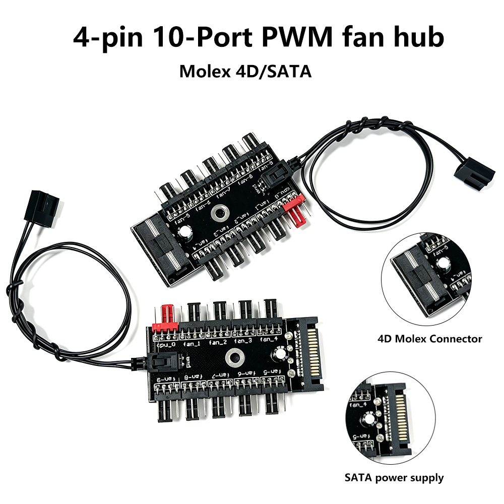 Pc Power Supply - Hub Divisor de Ventiladores PWM de