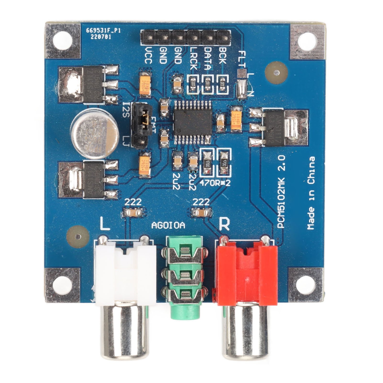 Modular Power Supply - Placa decodificadora DAC, entrada I2S, módulo