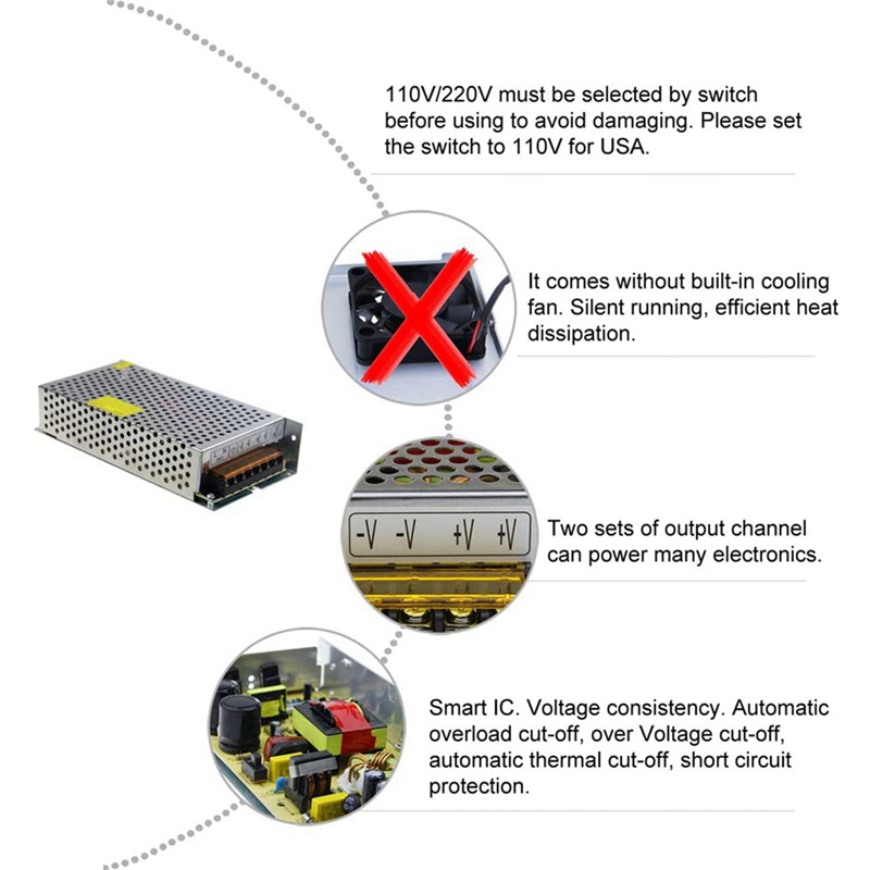 Transformador de Corriente de  - Dc Power Supply 12V reseña y precio