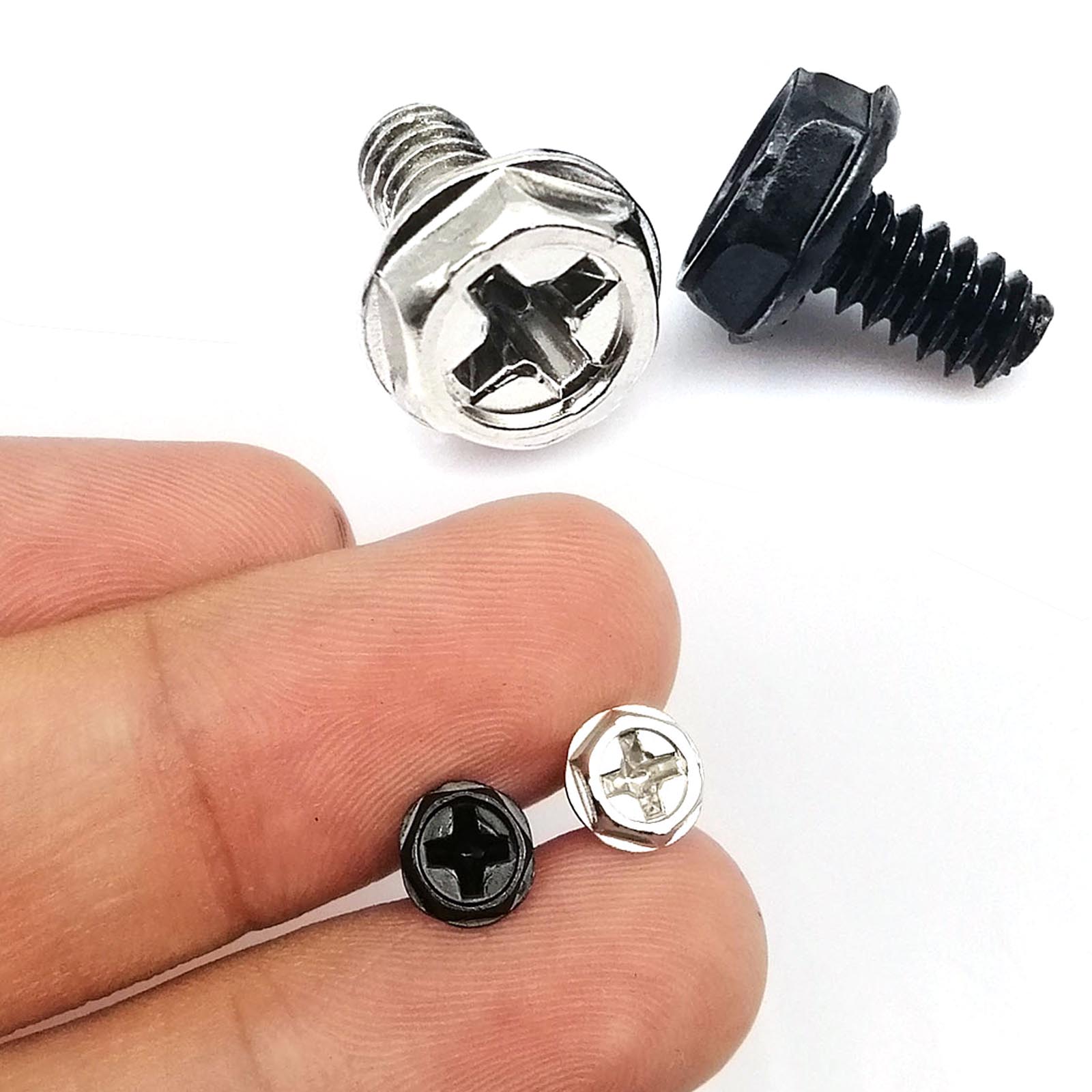 100 piezas negro plata 6 # -32 - Psu Computer reseña y precio