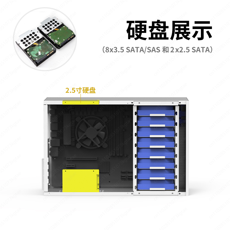 B8 Chasis NAS de 8 posiciones  - Atx Power Supply reseña y precio
