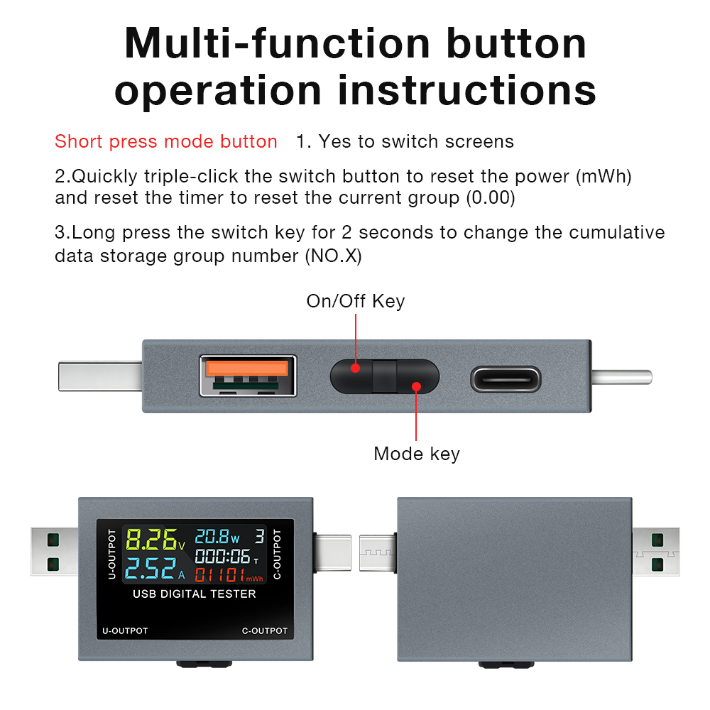 Probador de Carga USB Tipo-C,  - Power Supply Tester reseña y precio