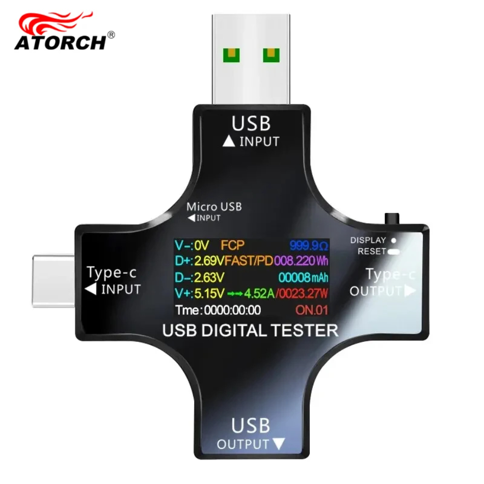 Probador USB DC tipo C PD volt - Power Supply Tester reseña y precio