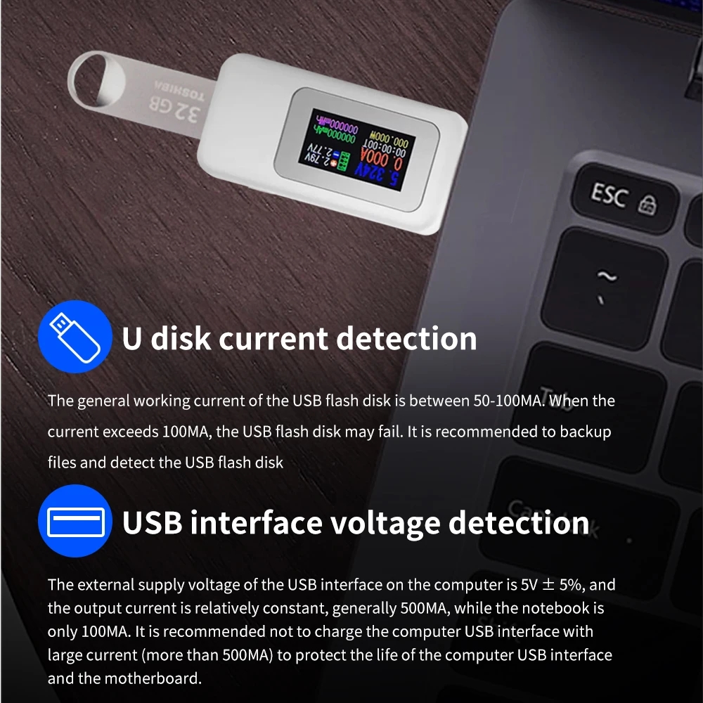 Probador USB 10 en 1, voltímet - Power Supply Tester reseña y precio